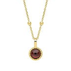 Beginnings Milgrain Semi-Precious Cabochon Birthstone Pendant