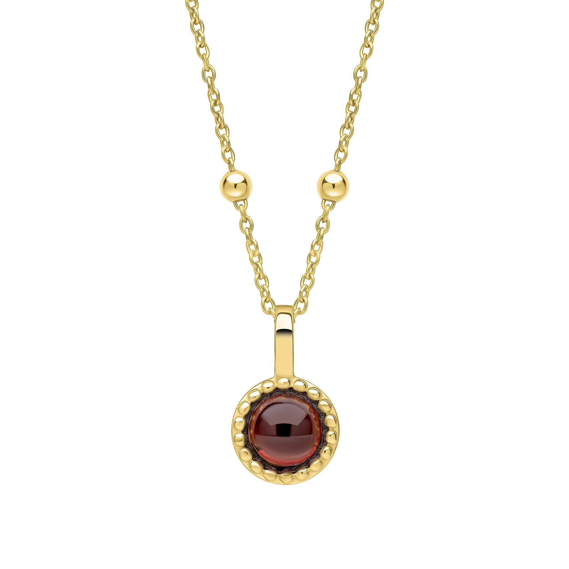 Beginnings Milgrain Semi-Precious Cabochon Birthstone Pendant