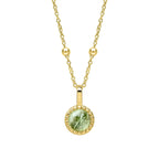 Beginnings Milgrain Semi-Precious Cabochon Birthstone Pendant