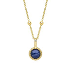 Beginnings Milgrain Semi-Precious Cabochon Birthstone Pendant