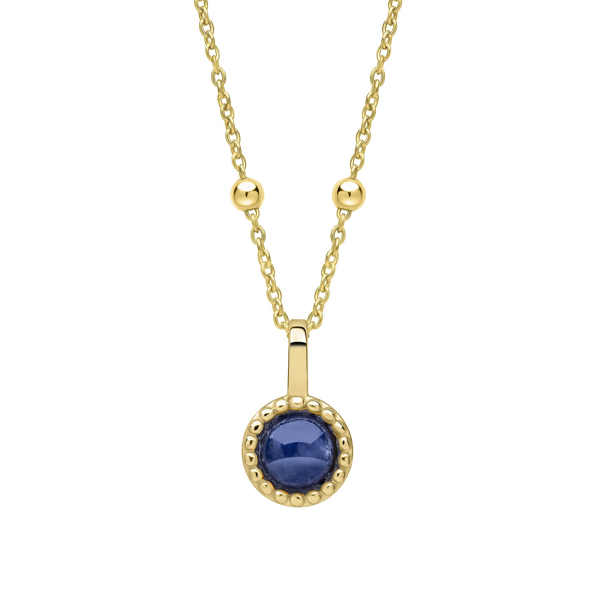 Beginnings Milgrain Semi-Precious Cabochon Birthstone Pendant