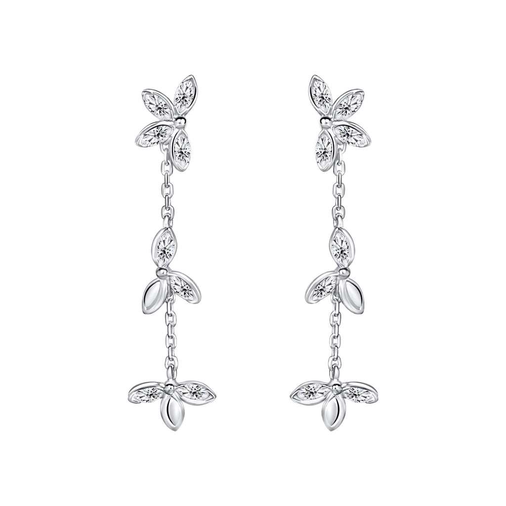 Laura Ashley Fashion Tumbling Floral Drop Earrings