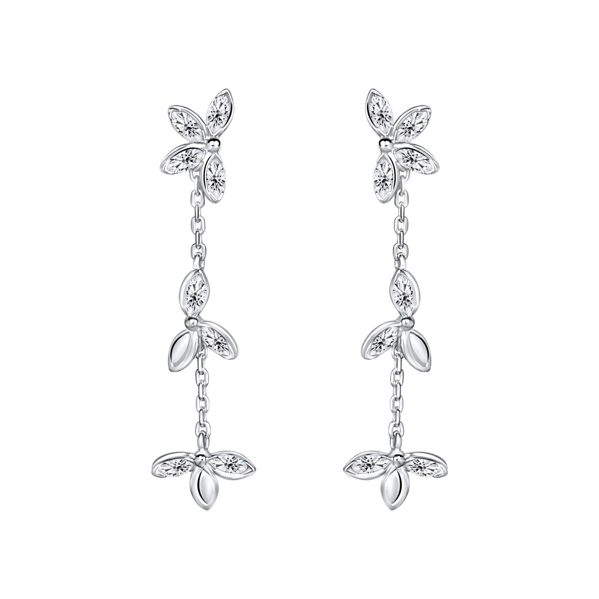 Laura Ashley Fashion Tumbling Floral Drop Earrings
