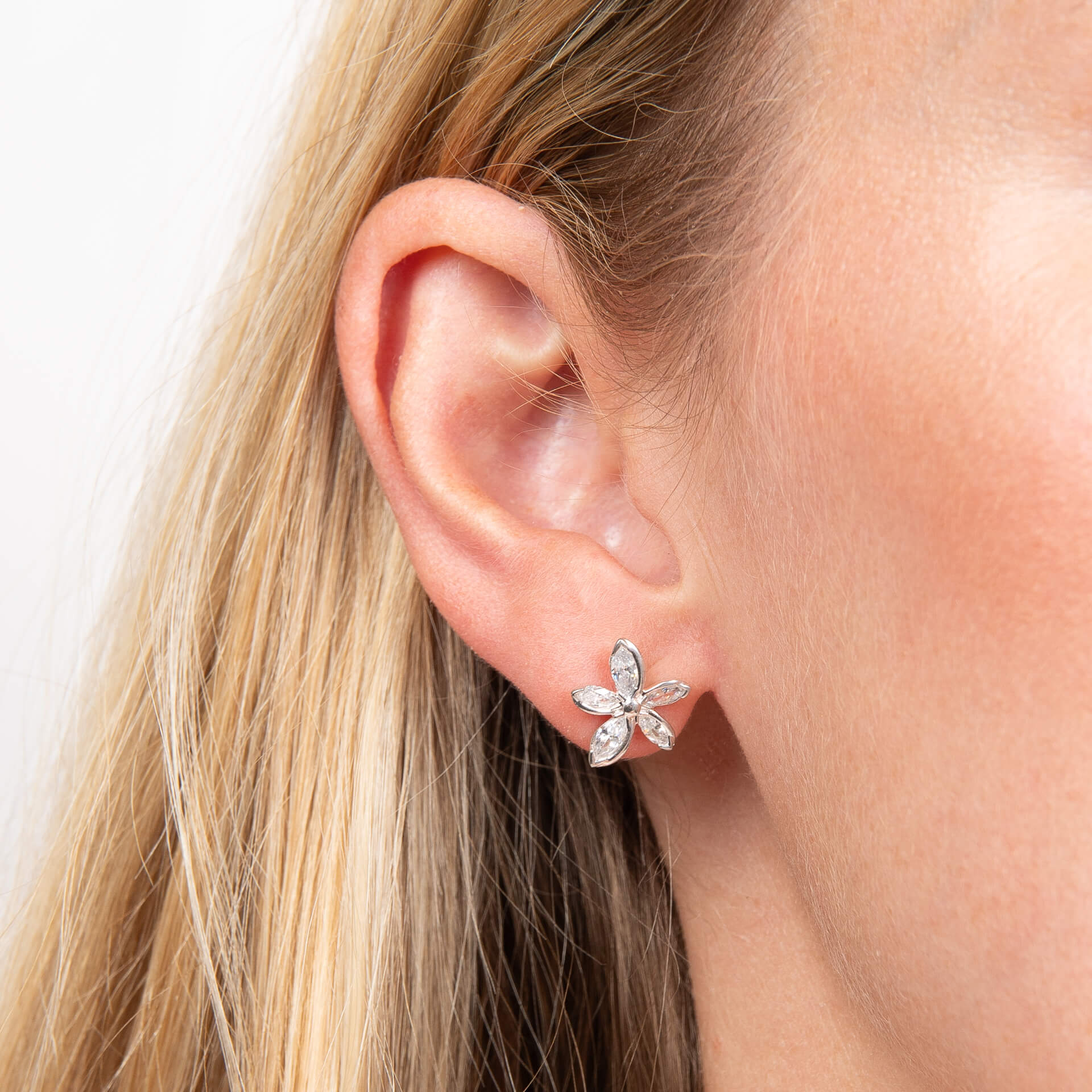 Laura Ashley Fashion Tumbling Floral Stud Earrings