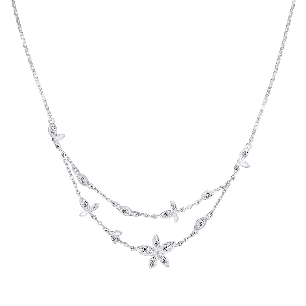 Laura Ashley Fashion Tumbling Floral Necklace