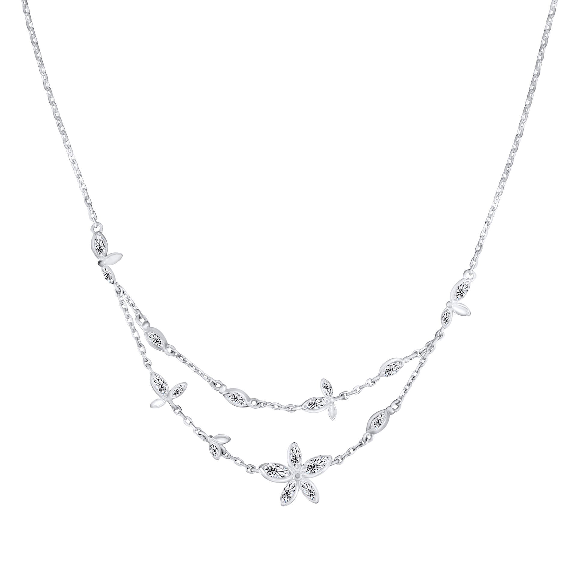 Laura Ashley Fashion Tumbling Floral Necklace