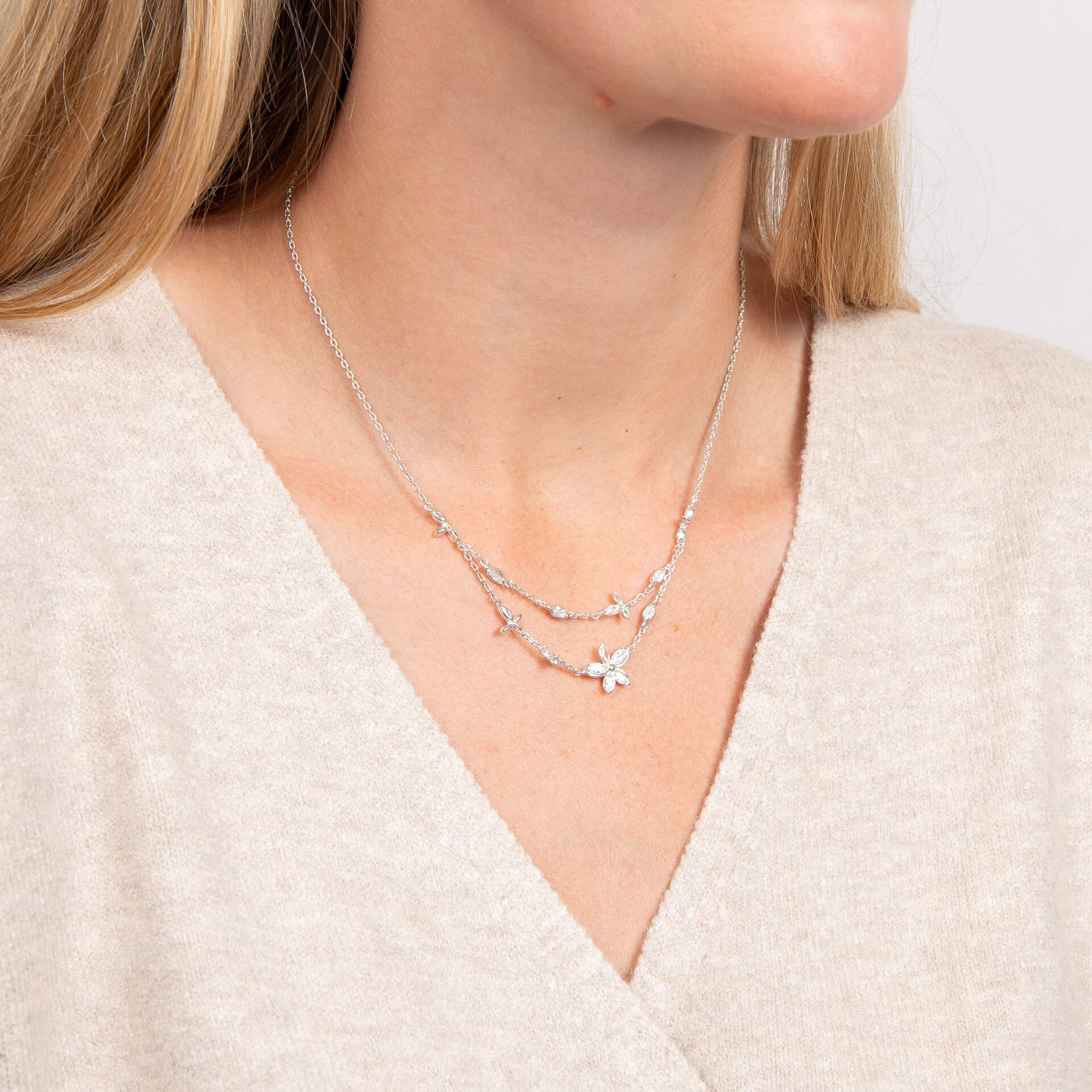 Laura Ashley Fashion Tumbling Floral Necklace