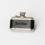 Fred Bennett Black Leather 3oz Hip Flask