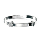 D For Diamond Enamel Daisy Expanding Bangle with Diamond