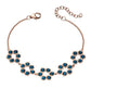 Beginnings Rose Gold Plated Montana Crystal Flower Bracelet