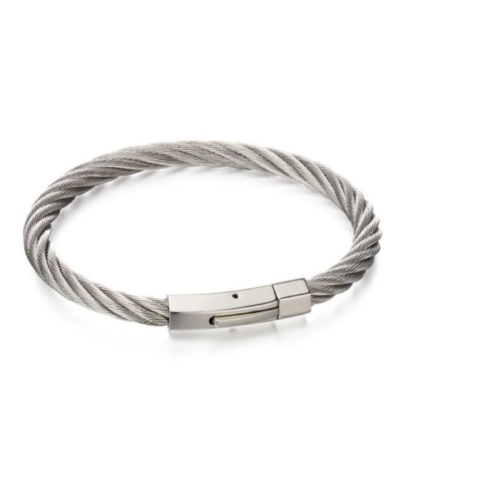 Fred Bennett Twisted Steel Wire Cable Bracelet