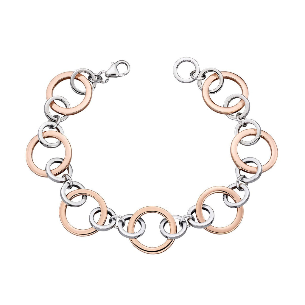 Beginnings Open Circle Link Bracelet with Rose Gold Plating