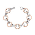 Beginnings Open Circle Link Bracelet with Rose Gold Plating