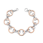 Beginnings Open Circle Link Bracelet with Rose Gold Plating