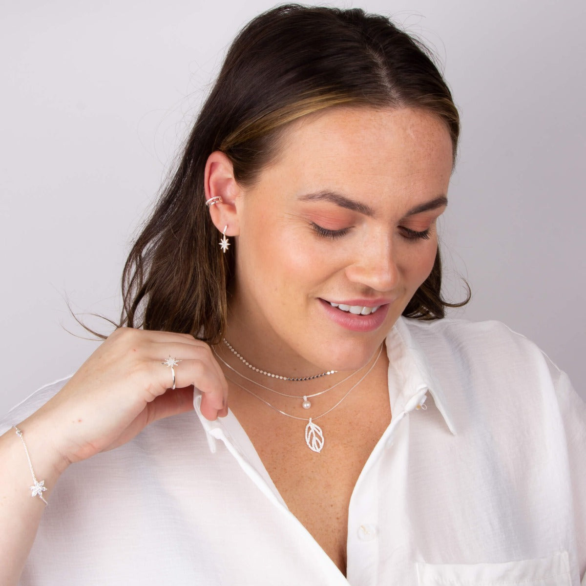 Beginnings Pearl Pendant with Pave Cubic Zirconia
