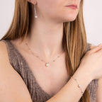Diamonfire Station Bracelet with Shell Pearl