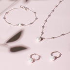 Diamonfire Station Bracelet with Shell Pearl
