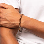 Fred Bennett Round Brown Wood Beads Bracelet