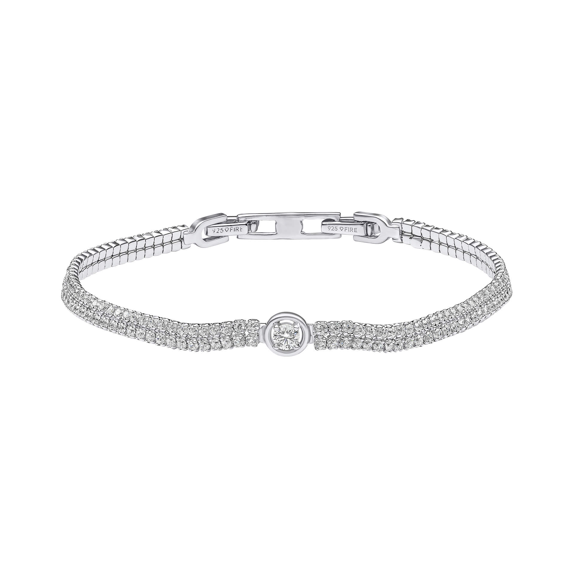 Diamonfire Double Row Fine Tennis Bracelet