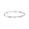 D For Diamond Heart Motif Hinged Maiden Bangle with Diamond