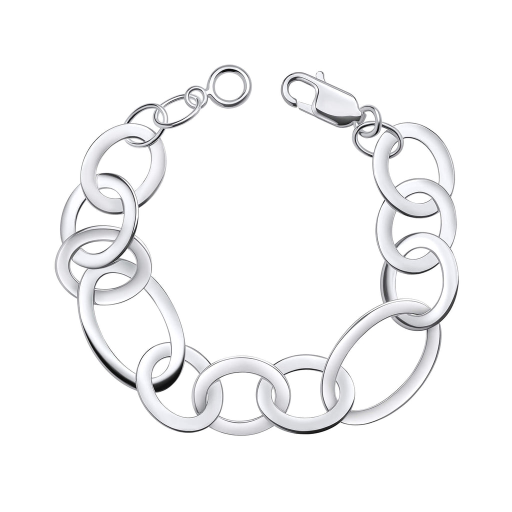 Beginnings Mixed Size Flat Oval Link Bracelet