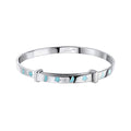 D For Diamond Glow in the Dark Star and Moon Bangle with Diamond