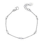 D For Diamond Star Station Bracelet with Diamond