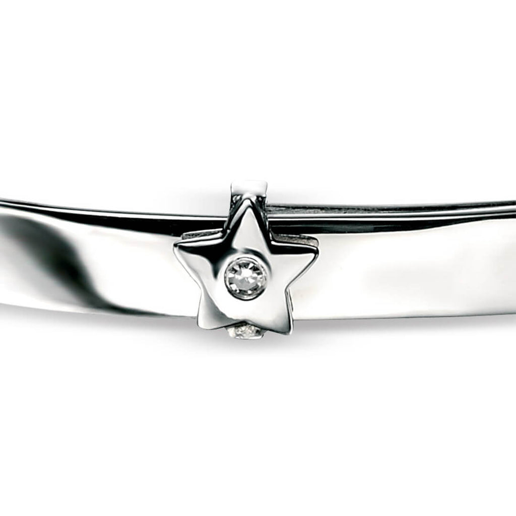 D For Diamond Star Expanding Bangle with Diamond