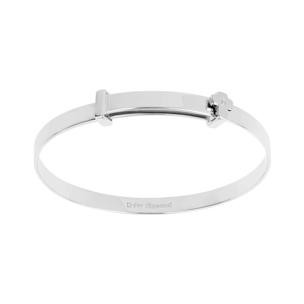 D For Diamond Cross Expanding Bangle with Diamond