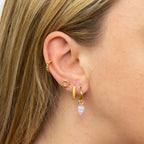 Beginnings Chalcedony Birthstone Hoop Earring Charms