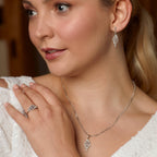 Diamonfire Baguette Zirconia Scatter Drop Earrings