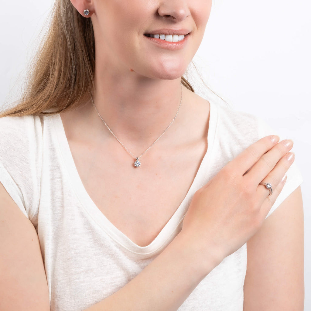 Diamonfire Six Claw Carat Pendant