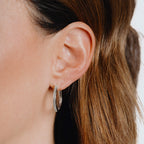 Diamonfire Classic Creole Zirconia Hoop Earrings
