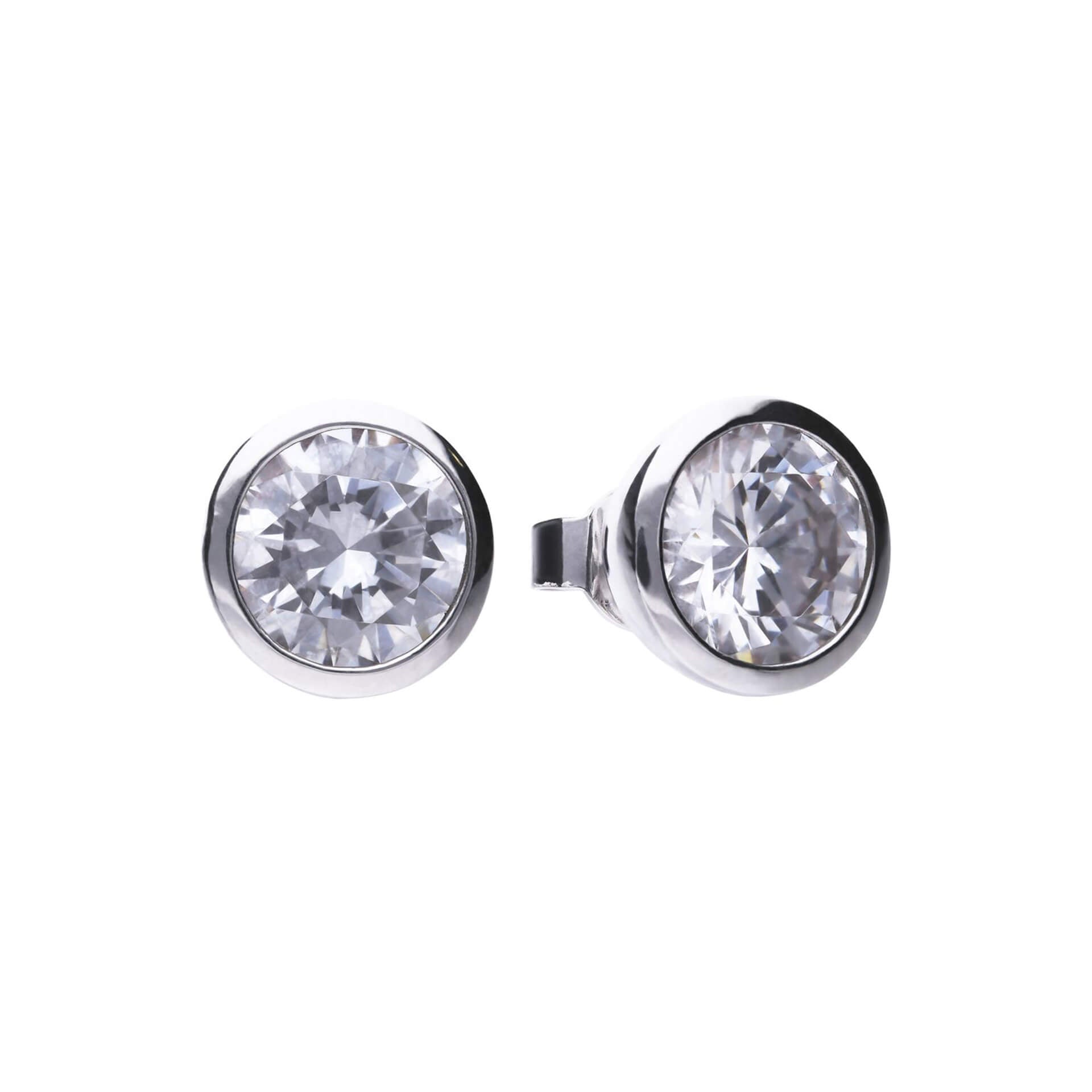 Diamonfire Bezel Carat Stud Earrings