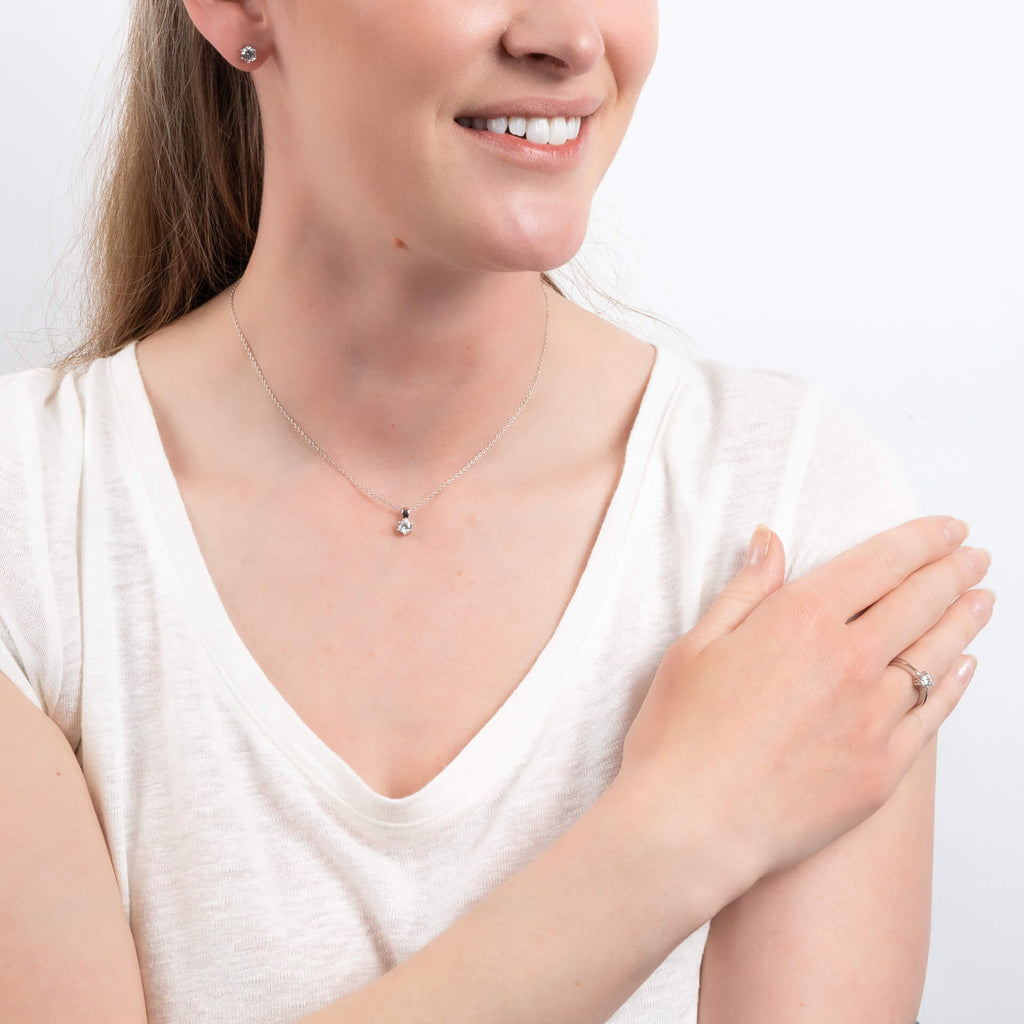 Diamonfire Six Claw Carat Pendant