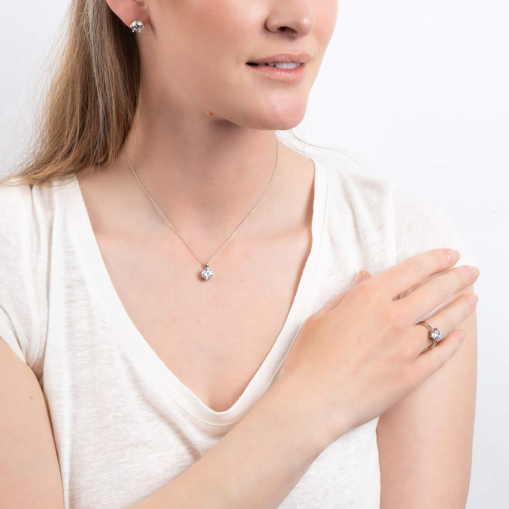 Diamonfire Six Claw Carat Pendant