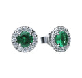 Diamonfire Round Colour Pave Stud Earrings