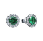 Diamonfire Round Colour Pave Stud Earrings