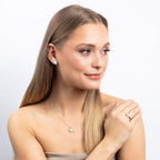 Diamonfire Shell Pearl and Zirconia Halo Pendant
