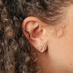 Beginnings Yellow Gold Plated Bee and Honeycomb Earrings