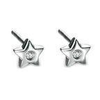 D For Diamond Star Stud Earrings with Diamond