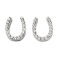 Beginnings Horse Shoe Shaped Stud Earrings with Cubic Zirconia
