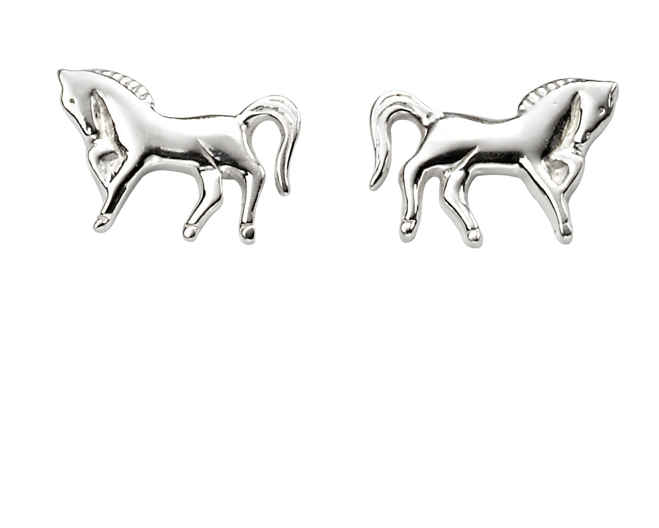Beginnings Silver Horse Stud Earrings