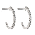 Beginnings Open Hoop Earrings With Cubic Zirconia