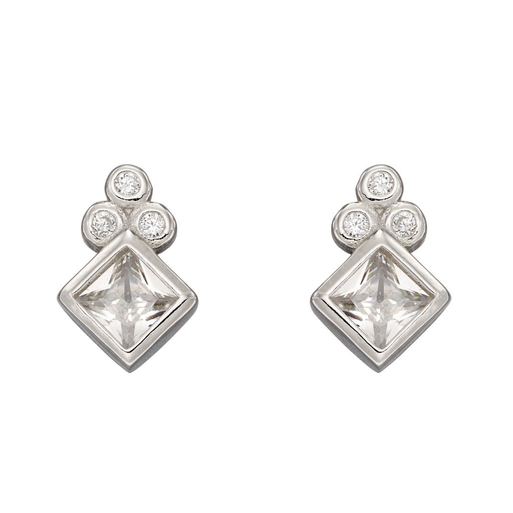 Beginnings Diamond Shape Stud Earrings