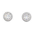 Beginnings Millegrain Edge Round Stud Earrings