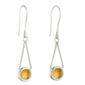 Beginnings Hammered Disc Earrings with Yellow Gold Detail