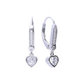 Diamonfire Hoop Earrings with Heart Detail