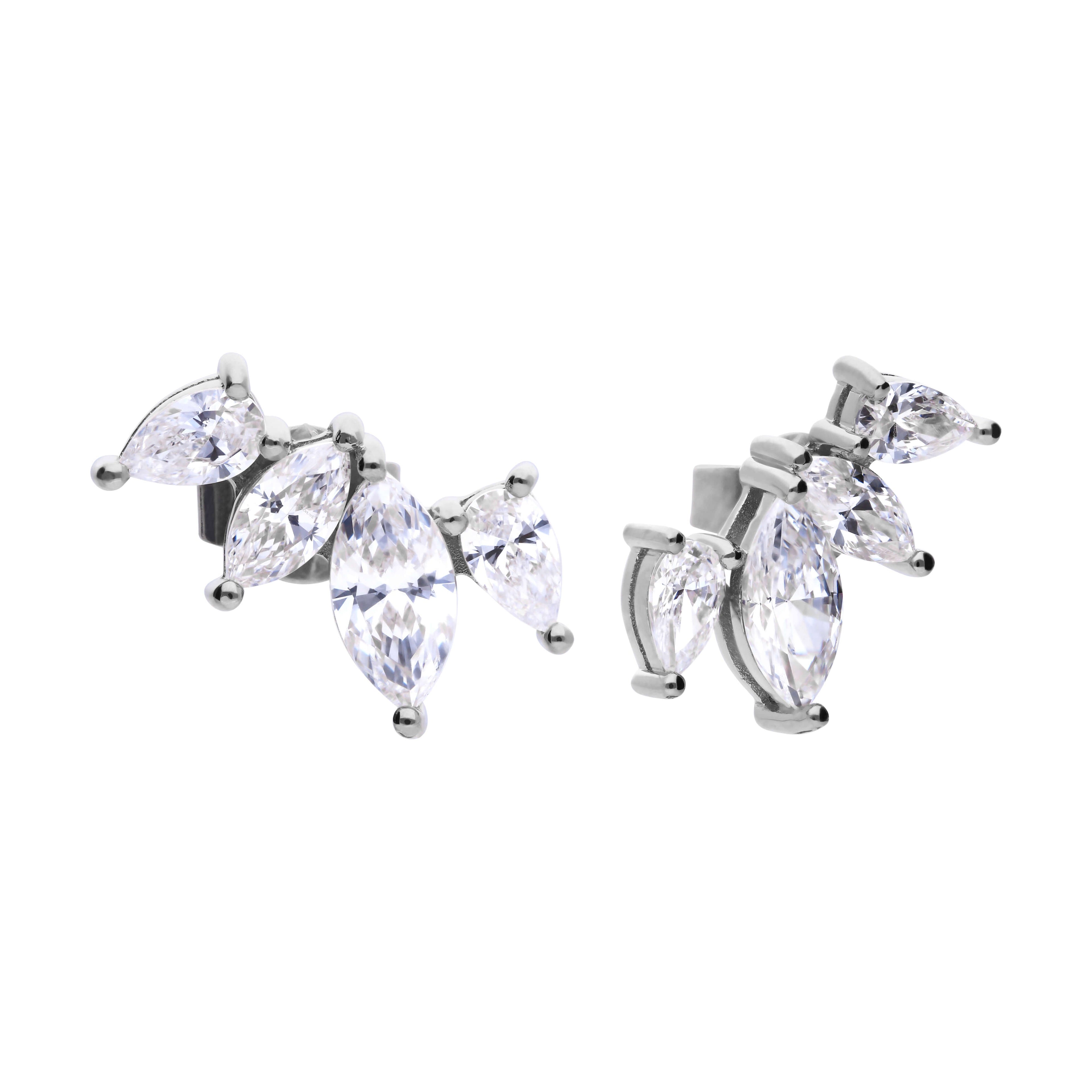 Diamonfire Marquise Crawler Earrings