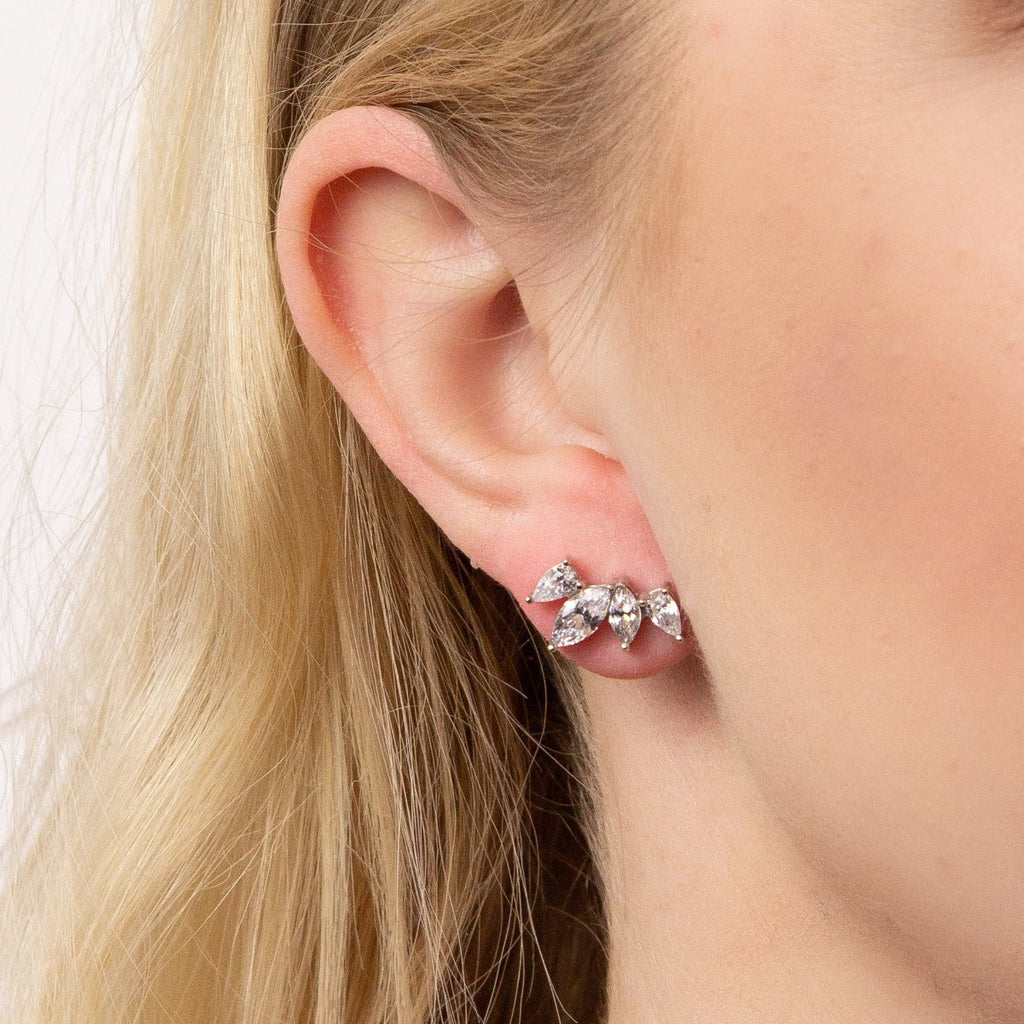 Diamonfire Marquise Crawler Earrings